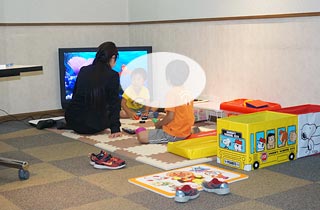 キッズコーナー:イベント時は保育士もおりますのでお子様連れでも安心です
